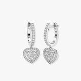 DIAMOND CLUSTER AND HALO DROP EARRINGS