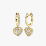DIAMOND CLUSTER AND HALO DROP EARRINGS