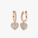DIAMOND CLUSTER AND HALO DROP EARRINGS