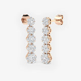 DIAMOND CLUSTER DROP EARRING