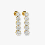 DIAMOND CLUSTER DROP EARRING