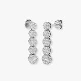DIAMOND CLUSTER DROP EARRING
