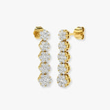 DIAMOND CLUSTER DROP EARRING