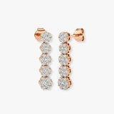 DIAMOND CLUSTER DROP EARRING