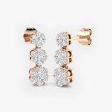 DIAMOND CLUSTER DROP EARRINGS