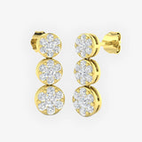 DIAMOND CLUSTER DROP EARRINGS