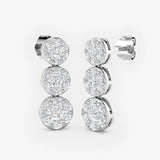 DIAMOND CLUSTER DROP EARRINGS