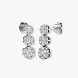 DIAMOND CLUSTER DROP EARRINGS