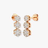DIAMOND CLUSTER DROP EARRINGS