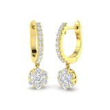 DIAMOND CLUSTER HOOP DROP & TRILOGY EARRINGS