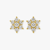 DIAMOND CLUSTER STUD EARRINGS