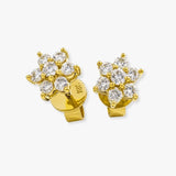 DIAMOND CLUSTER STUD EARRINGS
