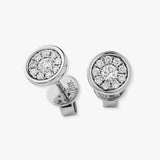 DIAMOND CLUSTER STUD EARRINGS