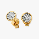 DIAMOND CLUSTER STUD EARRINGS