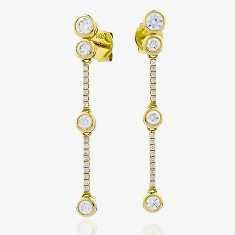 DIAMOND DROP EARRING IN 18K YELLOW GOLD HEERA DIAMONDS
