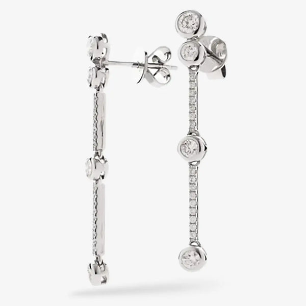 DIAMOND DROP EARRINGS IN 18K WHITE GOLD HEERA DIAMONDS
