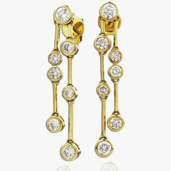 DIAMOND DROP EARRINGS IN 18K YELLOW GOLD HEERA DIAMONDS