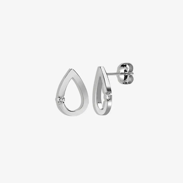 DIAMOND DROP-SHAPED STUD EARRINGS IN 9K WHITE GOLD HEERA DIAMONDS