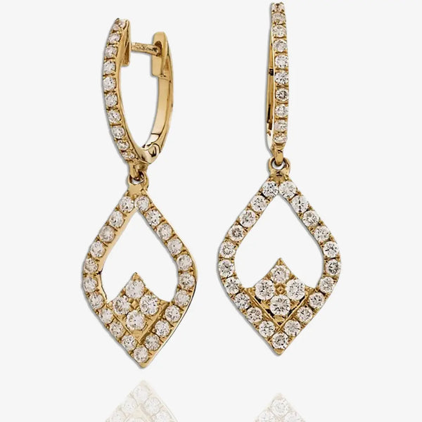 DIAMOND FANCY DROP EARRINGS IN 18K ROSE GOLD HEERA DIAMONDS