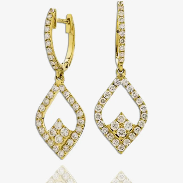 DIAMOND FANCY DROP EARRINGS IN 18K YELLOW GOLD HEERA DIAMONDS