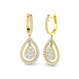 DIAMOND FANCY DROP & TRILOGY EARRING