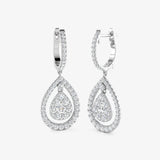 DIAMOND FANCY DROP & TRILOGY EARRING