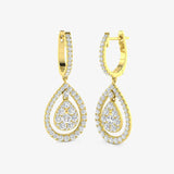 DIAMOND FANCY DROP & TRILOGY EARRING