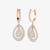 DIAMOND FANCY DROP & TRILOGY EARRING