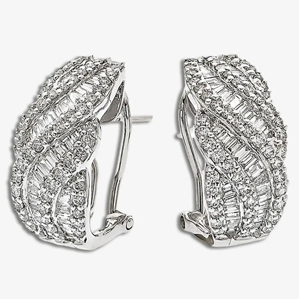 DIAMOND FANCY HOOP EARRINGS IN 18K WHITE GOLD HEERA DIAMONDS