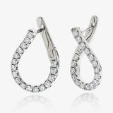 DIAMOND FANCY HOOP EARRINGS IN 18K WHITE GOLD HEERA DIAMONDS