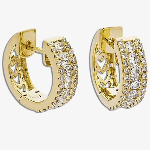 DIAMOND FANCY HOOP EARRINGS IN 18K YELLOW GOLD HEERA DIAMONDS