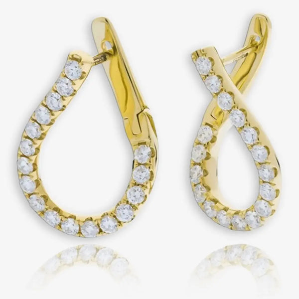 DIAMOND FANCY HOOP EARRINGS IN 18K YELLOW GOLD HEERA DIAMONDS