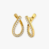DIAMOND FANCY HOOP EARRINGS