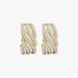 DIAMOND FANCY HOOP EARRINGS