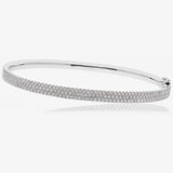 DIAMOND FLAT TOP BANGLE IN 18K WHITE GOLD HEERA DIAMONDS