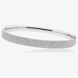 DIAMOND FLAT TOP BANGLE IN 18K WHITE GOLD HEERA DIAMONDS