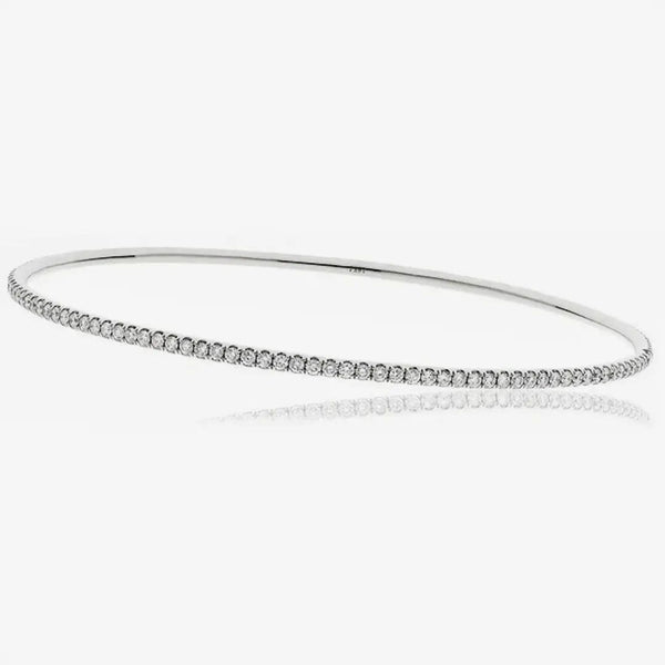 DIAMOND FULL SET BANGLE IN 18K WHITE GOLD HEERA DIAMONDS