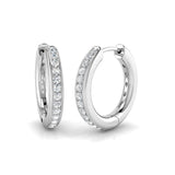 DIAMOND GRAIN SETTING HOOP EARRINGS