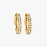 DIAMOND GRAIN SETTING HOOP EARRINGS