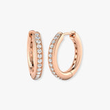DIAMOND GRAIN SETTING HOOP EARRINGS