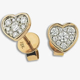 DIAMOND HEART-SHAPED CLUSTER STUD EARRINGS HEERA DIAMONDS