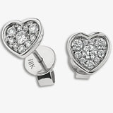DIAMOND HEART-SHAPED CLUSTER STUD EARRINGS HEERA DIAMONDS