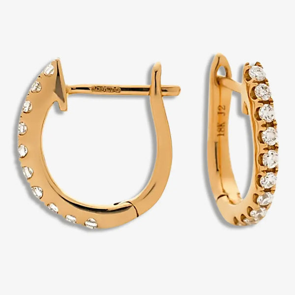 DIAMOND HOOP EARRINGS IN 18K ROSE GOLD HEERA DIAMONDS