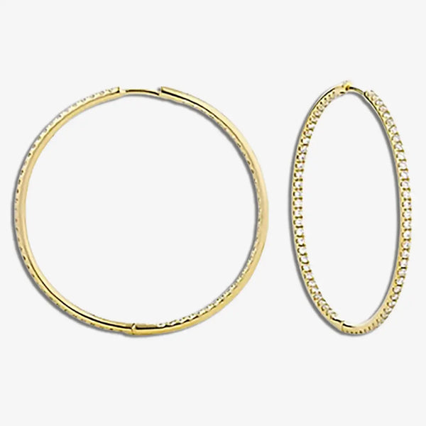 DIAMOND HOOP EARRINGS IN 18K YELLOW GOLD HEERA DIAMONDS