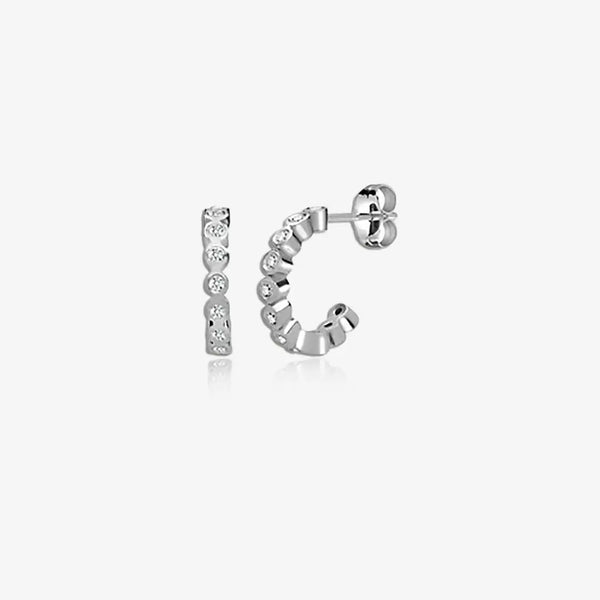 DIAMOND HOOP EARRINGS IN 9K WHITE GOLD HEERA DIAMONDS