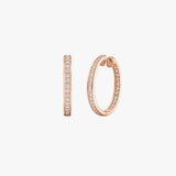 DIAMOND HOOP EARRINGS IN 9K WHITE GOLD