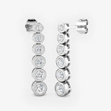 DIAMOND IN RUB OVER SETTING DOP EARRINGS