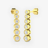 DIAMOND IN RUB OVER SETTING DOP EARRINGS