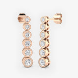 DIAMOND IN RUB OVER SETTING DOP EARRINGS