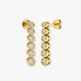 DIAMOND IN RUB OVER SETTING DOP EARRINGS